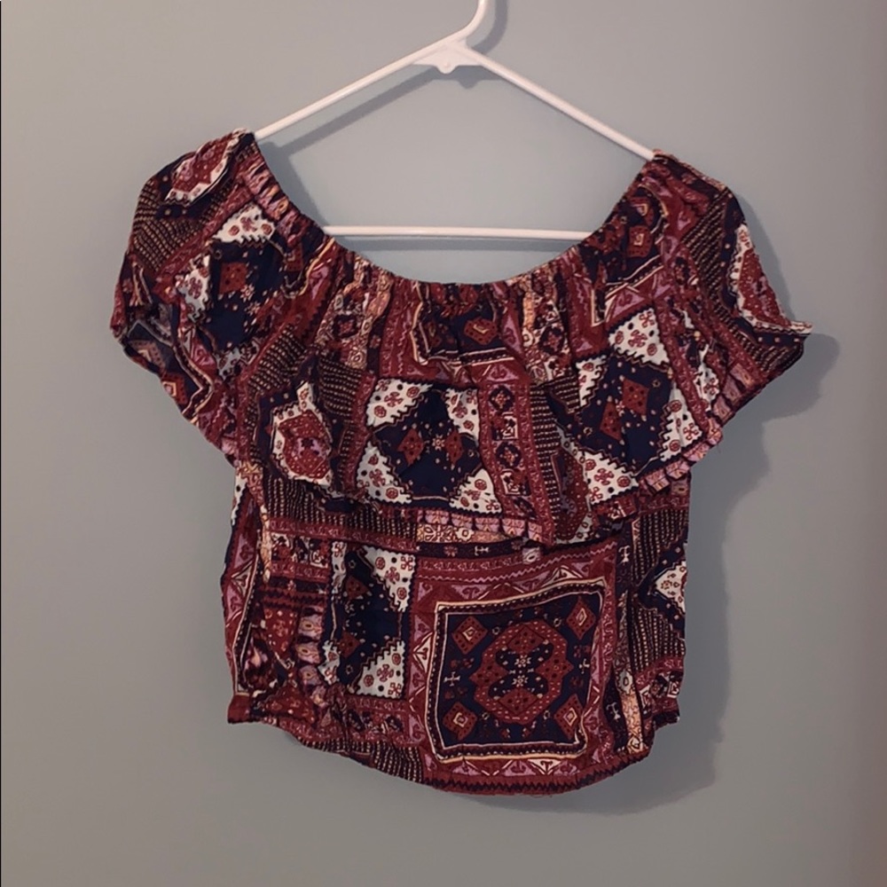 Off the shoulder crop top